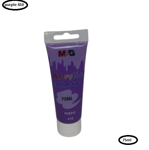 M&G Acrylic Colour Tube Purple (410) 75 ML No: APLN6598