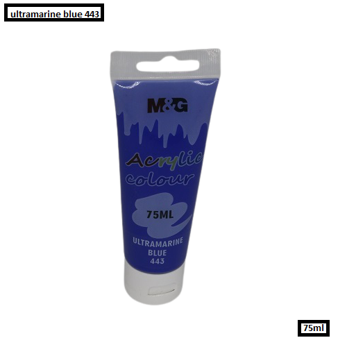 M&G Acrylic Colour Tube Ultramarine Blue (443) 75 ML No: APLN6598