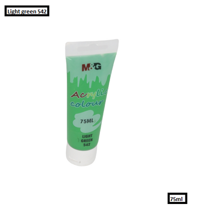 M&G Acrylic Colour Tube Light Green (542) 75 ML No: APLN6598