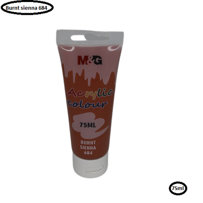 M&G Acrylic Colour Tube Burnt Sienna (684) 75 ML No: APLN6598