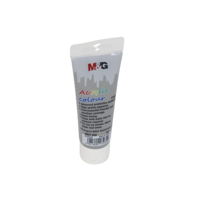 M&G Acrylic Colour Tube Grey Mid (787) 75 ML No: APLN6598