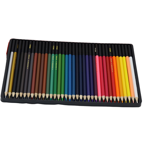 أقلام تلوين M&amp;G Chenguang في علبة معدنية - 36 لونًا - رقم المنتج: AWP36863