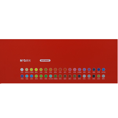 أقلام تلوين M&amp;G Chenguang في علبة معدنية - 36 لونًا - رقم المنتج: AWP36863