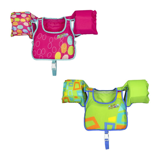 Bestway Swim Safe ABC™ AquaStar™ level B swim waistcoat with textile cover 3-6 years, assorted Colors - No: 32174