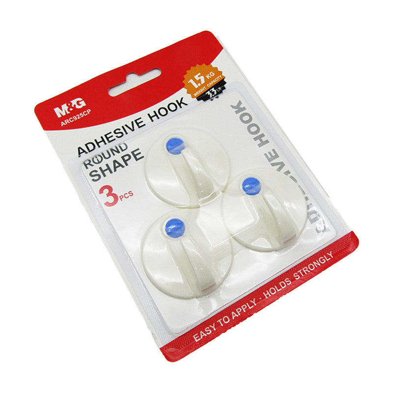 M&G Chenguang Circle Adhesive Wall Hook 1.5kg 3pcs - No:ARC925CP