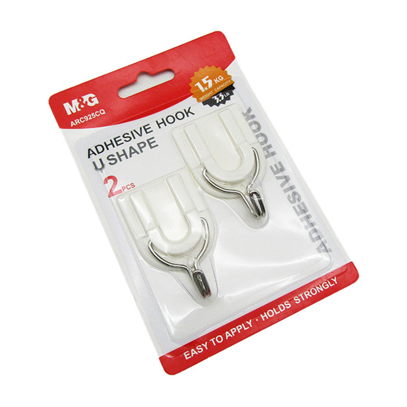 M&G Chenguang U shape Adhesive Wall Hook 1.5kg 2pcs - No:ARC925CQ