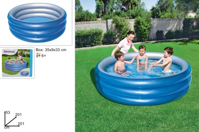 Inflatable Pool Big Metallic - 3-Ring - 2.01m x H53cm
