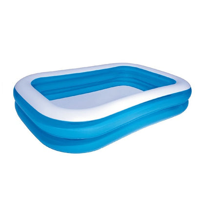 Bestway 8'7" x 69" x 20"/2.62m x 1.75m x 51cm Blue Rectangular Family Pool