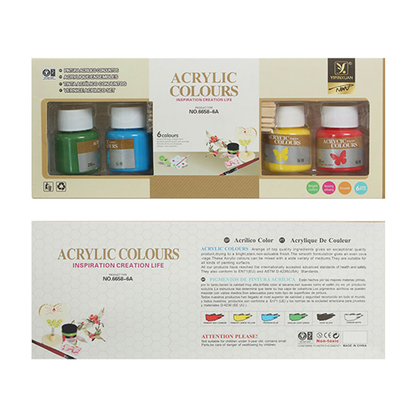 Acrylic Colors - 6 Pcs