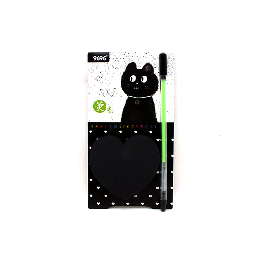 Stick Marker Heart - Black + Pen (Cat)
