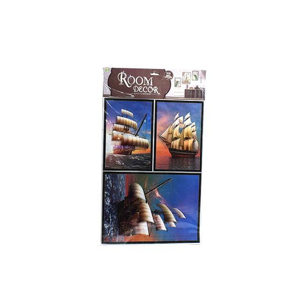 7D wall sticker Room decor - 3pcs