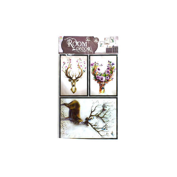 7D wall sticker Room decor - 3pcs