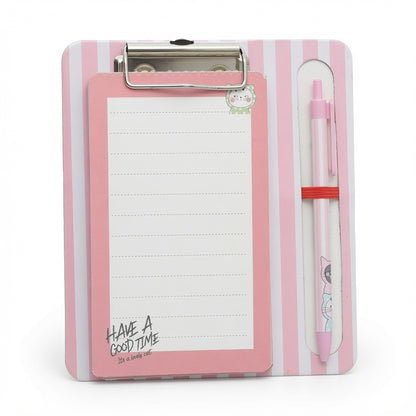 Yassin Notebook with Mini Clipboard and Pen Clip Set