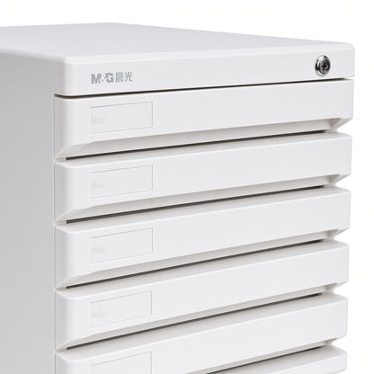 M&G Chenguang 5-Drawer Desktop Storage Cabinet with Key Lock – Office Document Organizer - No: ADM95298K