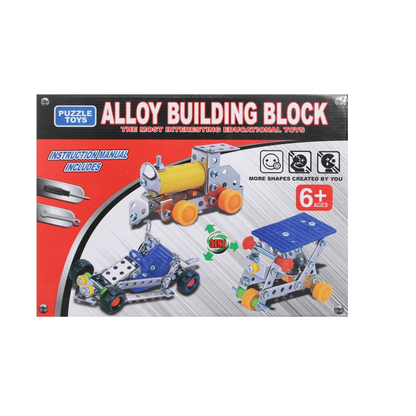 مجموعة ألغاز 3 في 1، مكعبات بناء معدنية، مناسبة للجنسين، من عمر 6 سنوات فما فوق - رقم: 592-2A 