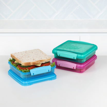 علبة غداء سيستيما، تشكيلة سندويشات، سعة 450 مل، خالية من مادة BPA - رقم: 31646