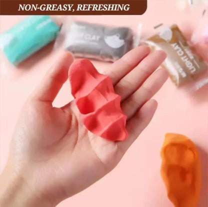 M&G Chenguang Air Dry Clay Set – 24 Vibrant Colors | Soft, Non-Sticky Modeling Clay | Self-Hardening Craft Clay for Kids, School & DIY Art - No: AKE039T5