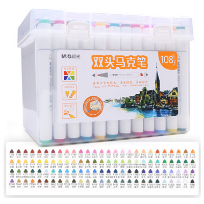 مجموعة أقلام تحديد مزدوجة الرأس من إم آند جي - 108 قطعة - رقم المنتج: APMV0907