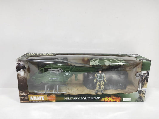 Army Helicopter Toy Diecast Military Attack Plane with Weapons and soldiers  for Boys- No: 9015A