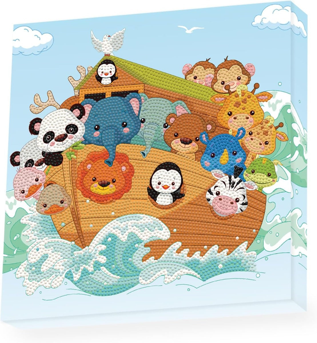 مجموعة أدوات الرسم بالألماس من دايموند دوتز، 28 سم × 28 سم - مجموعة حيوانات 2 × 2 - رقم المنتج: DBX044