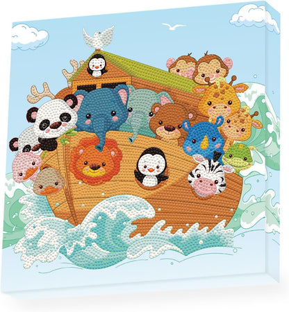 مجموعة أدوات الرسم بالألماس من دايموند دوتز، 28 سم × 28 سم - مجموعة حيوانات 2 × 2 - رقم المنتج: DBX044