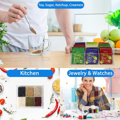 صندوق تخزين أكريليك لخزائن المطبخ.