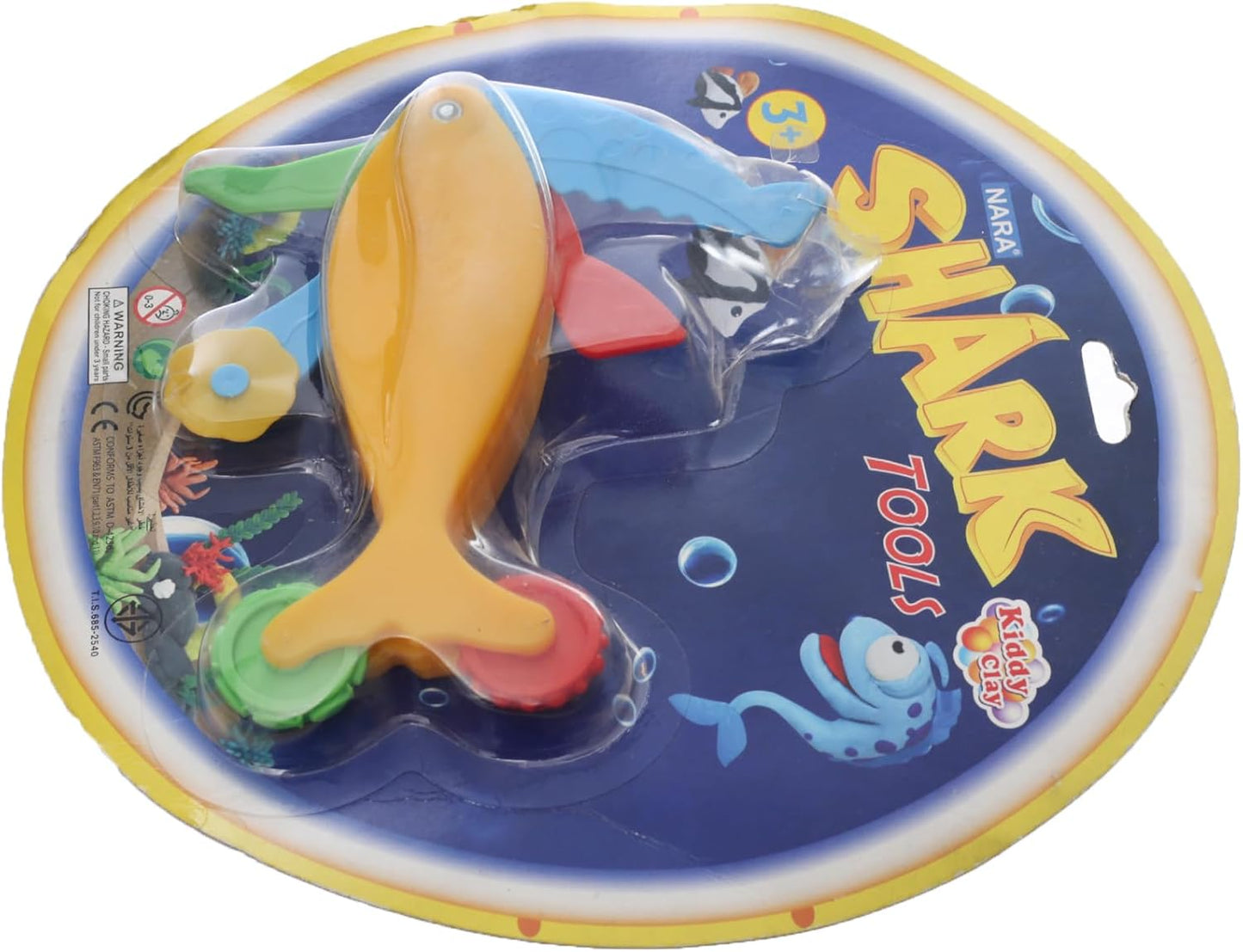 أداة تشكيل الطين من كيدي كلاي نارا، 6 في 1، تصميم سمكة 