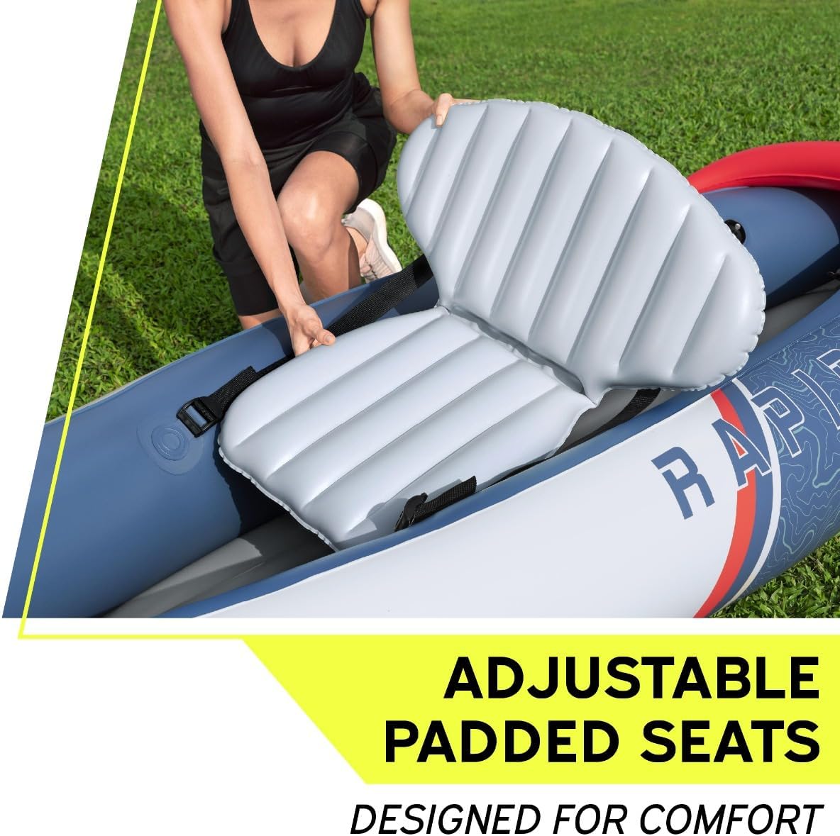 طقم كاياك بيست واي هيدرو فورس رابيد X1 بمقعد واحد - 290 × 91 × 42 سم - رقم: 65176