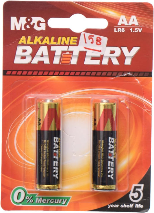 M&G Alkaline Battery AA 1.5V 2-Pack No.LR6 (6941600153618)
