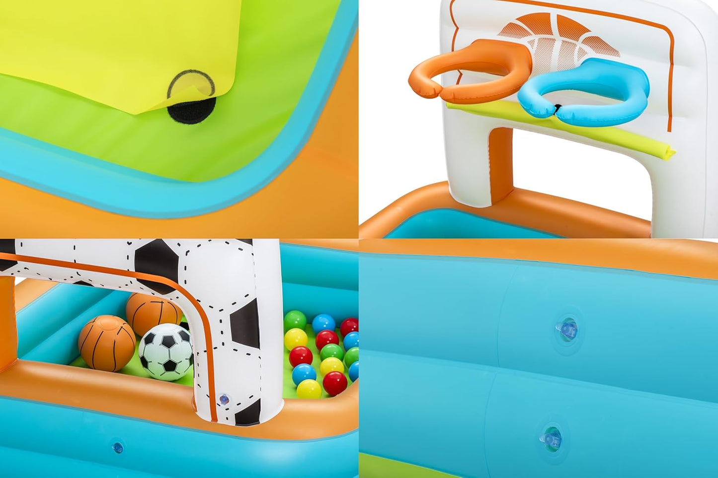 Bestway Kick 'N Swish 3-in-1 multi-Use Ball Pit - Inflatable Playground With Balls 120 x 107 x 84 cm - No: 52728