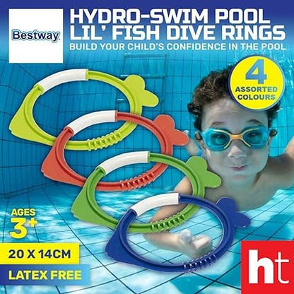 Bestway Diving Toys 4 Lil' Fish  Diving Rings and Toys - No:26009