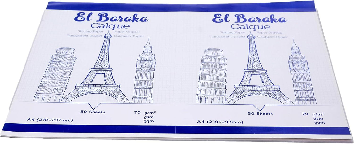 A3 Sketchbook, 70 Gsm, 50 Sheets, Kalk Paper