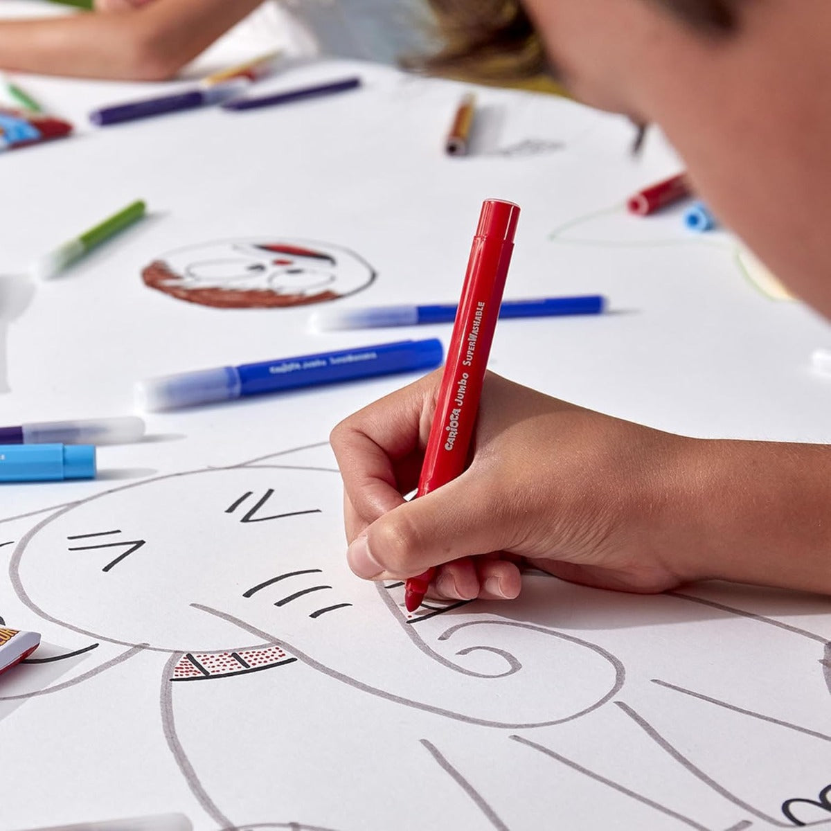 أقلام تلوين كاريوكا جامبو 12 لونًا قابلة للغسل بسهولة - رقم: 40569