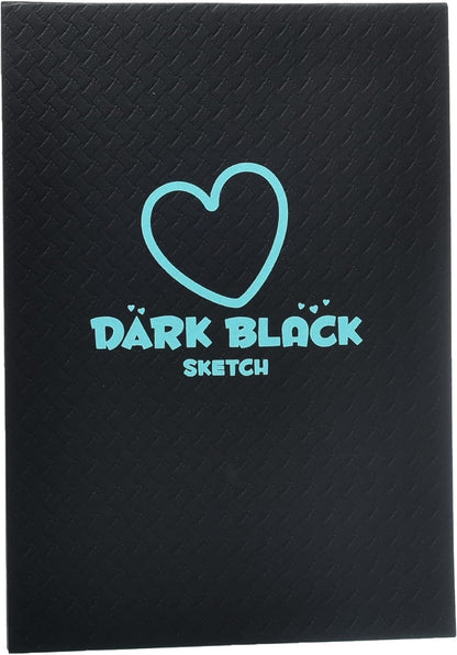دفتر رسم ياسين أسود داكن من نوع A5، مصنوع من مواد عالية الجودة - رقم: 1262