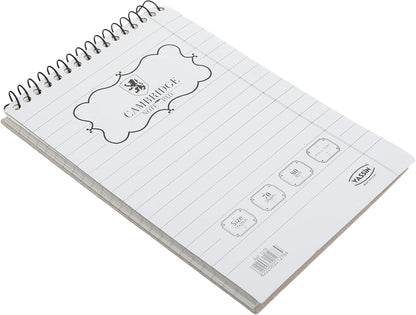 Yassin Cambridge Wire Notebook Lined, 80g 14x20cm for Organized Notes and Planning