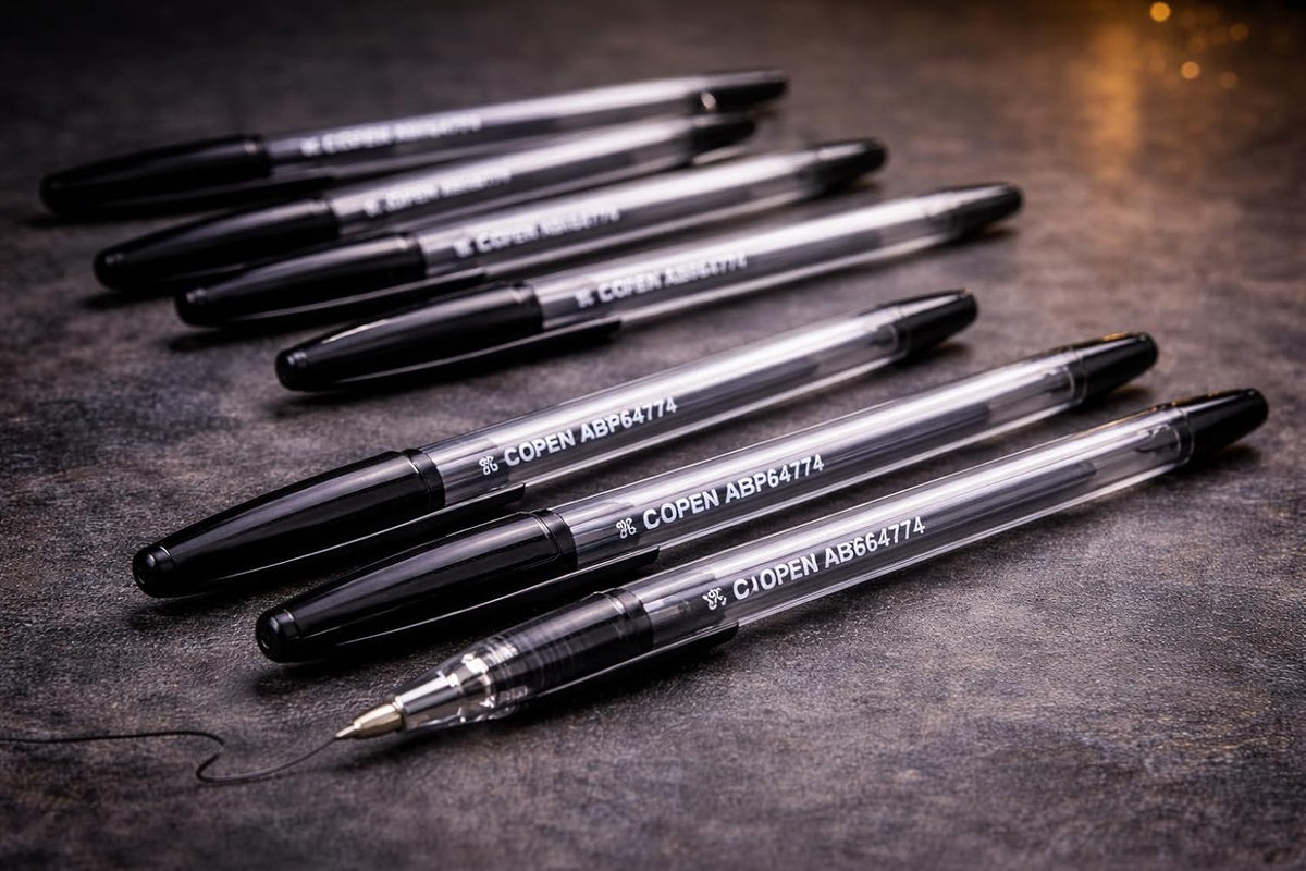 M&G Chenguang CO-OPEN Ballpoint Pen 0.7mm – Capped Fine Point Writing Pen – Black, Blue, Red or Green Ink – 1 pcs - No: ABP64774