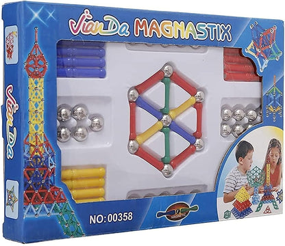 Magnastix Magnetic Construction Building Blocks - 84 Pcs - No:00358