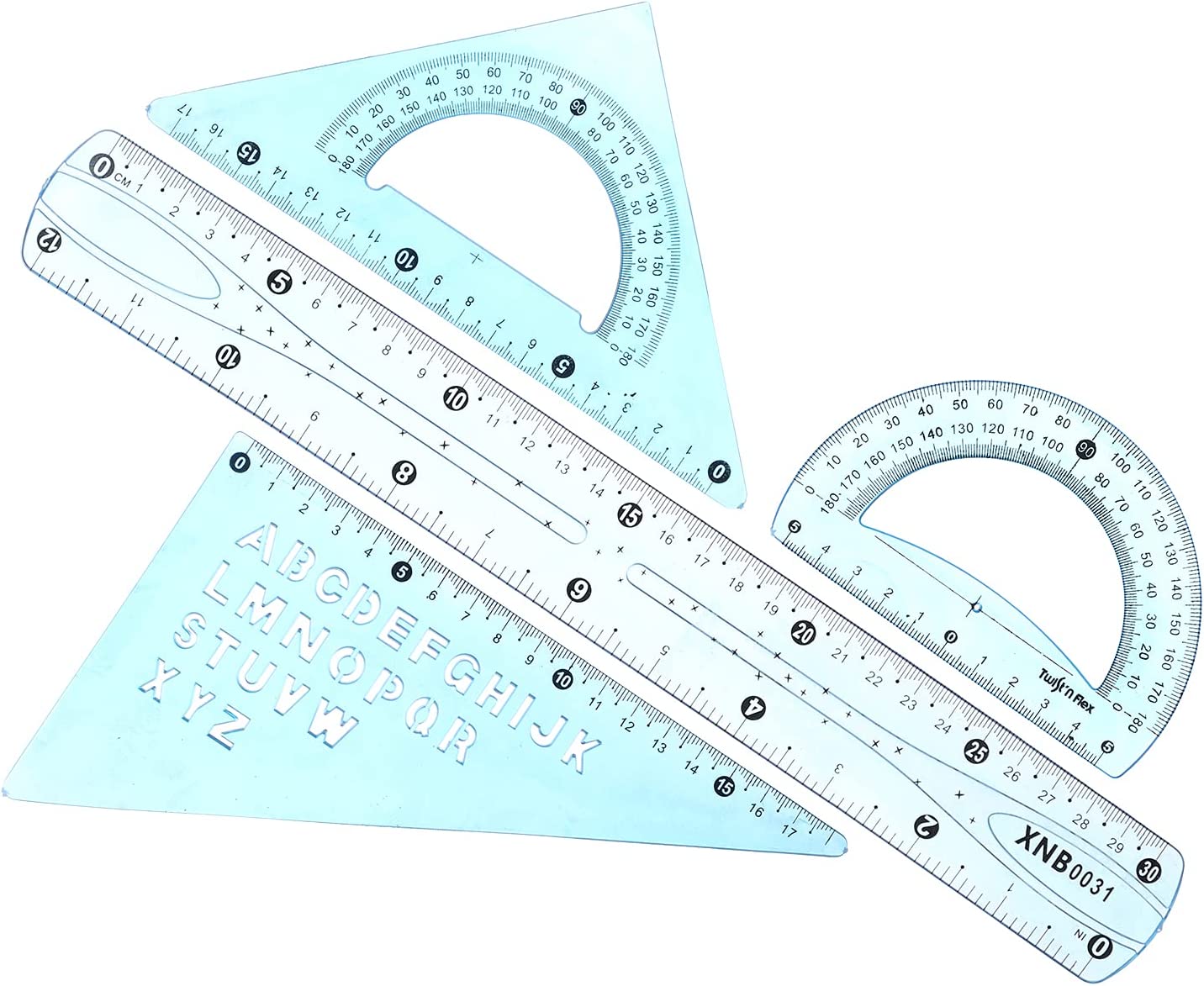 Geometric Flexible PlasticGeometry Set of 4 Pieces - 30Cm -  No.3028