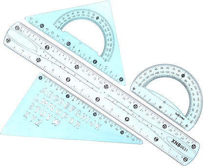 Geometric Flexible PlasticGeometry Set of 4 Pieces - 30Cm -  No.3028