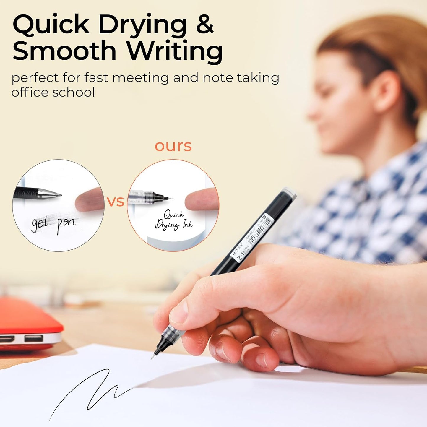M&G Chenguang Z-5 Rollerball Pen 0.5mm – Fast Drying Liquid Ink Pen | Smooth Writing | Large Ink Capacity - 1pcs - No:ARPM2078