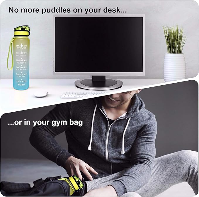 Celerity motivational water bottle 700 ML with time marker & straw - Assorted Color