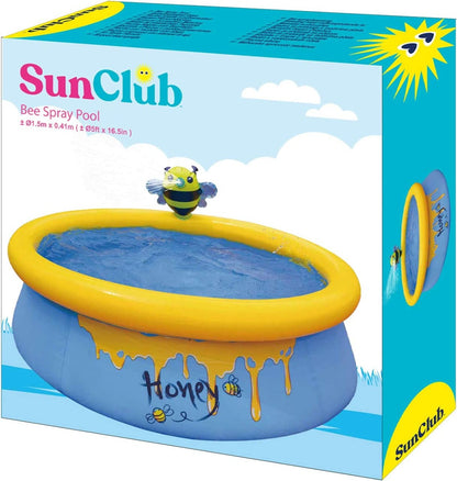 حوض سباحة دائري للأطفال من جيلونج أفينلي، مقاس 1.5 متر × 41 سم، مزود برشاش - رقم: 12010