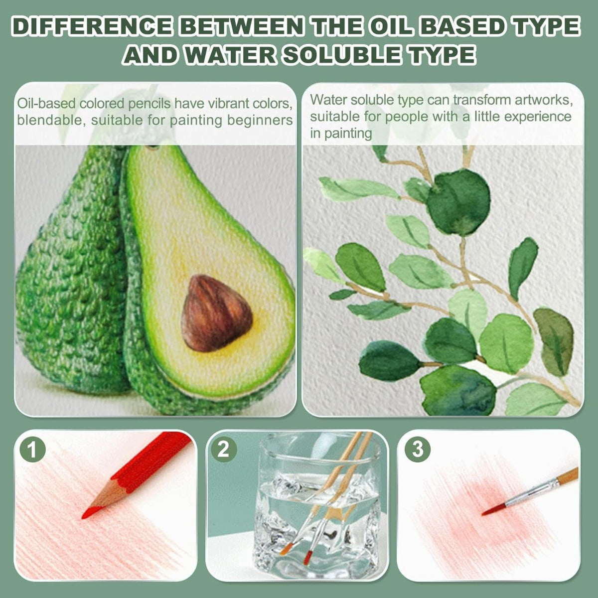 M&G Chenguang Colored Pencils Set, 72pcs Drawing Color Pencil Water Soluble Art Supplies - No:AWP343B3