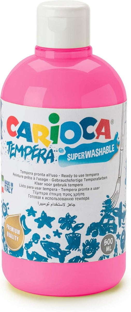 Carioca Ready tempera paint 500 ml bottle, pink