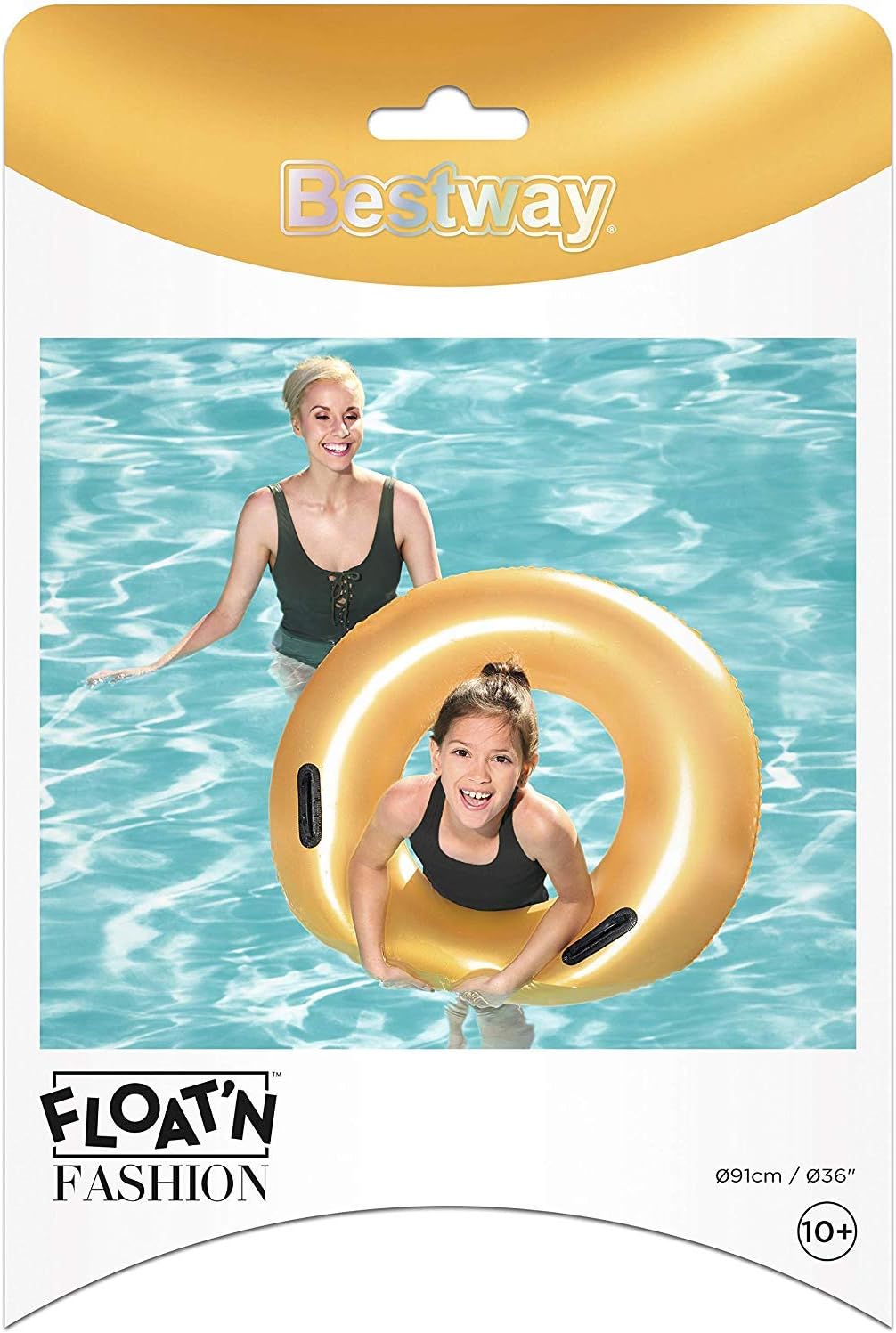 Bestway Gold Metallic Inflatable Swim Ring 36127