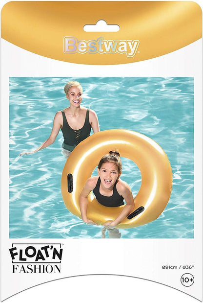 Bestway Gold Metallic Inflatable Swim Ring 36127