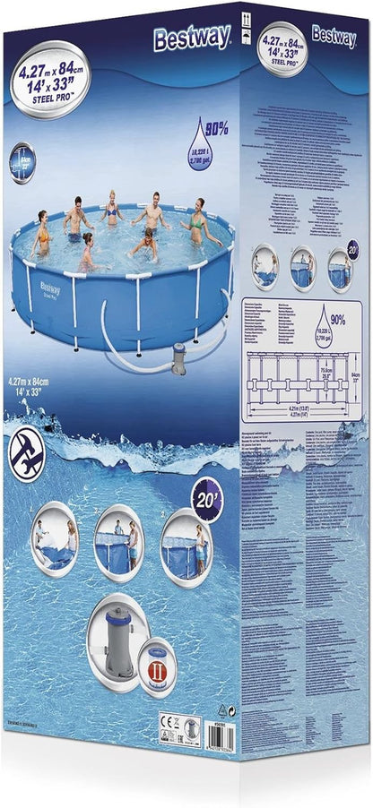 Bestway Steel Pro MAX™ Prefabricated Above-Ground Pool Set 4.27 m x 84 cm - No: 56595