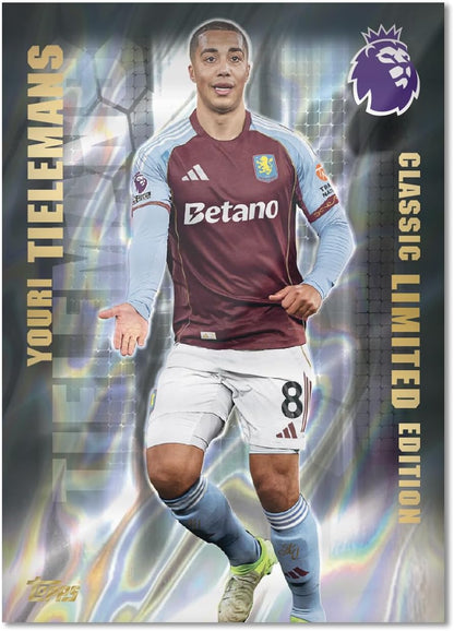 Topps Premier League 2025/2026 Collectible Football Trading Cards, Mega Multipack with 40 Cards, 3 or more Special Insert Cards per Pack + 3 Classic Limited Edition Cards