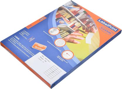Yassin Professional Medium Adhesive Label Sticker,57x105 mm With Premium Material - Size: A4 - 10 Labels per Sheet - 100 sheets - No: 0708