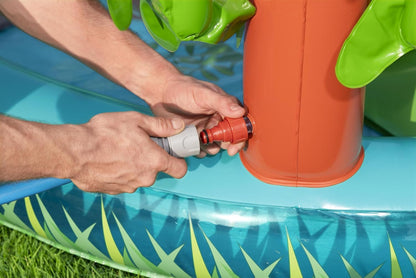 Bestway Inflatable Crocodile Cove Inflatable Playcenter with Swimming Pool - 2.23 m x 1.80 m x 72 cm - No:53166